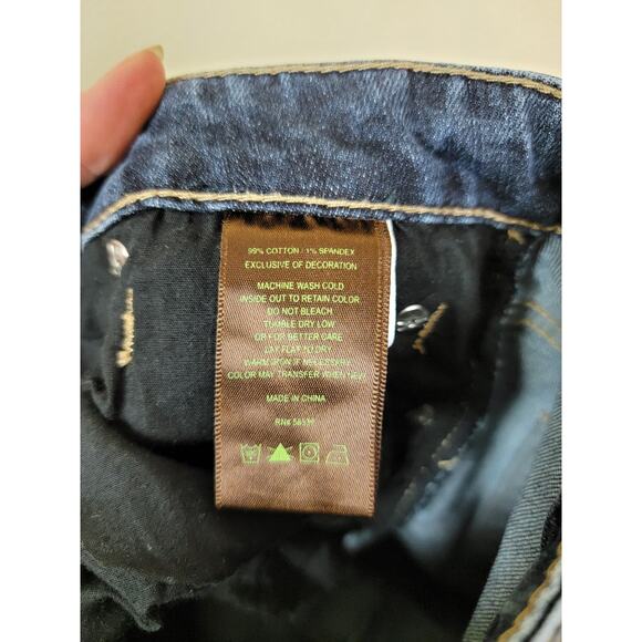 KUT from the Kloth Jeans Women's Size 6 Blue Dark Wash Low Rise 5-Pocket - Picture 5 of 5